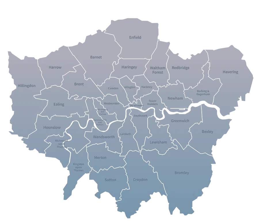 London Service Area Map